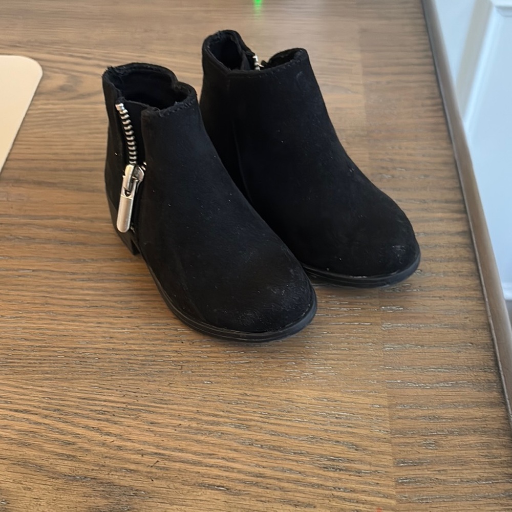 Kids Black Ankle Boots